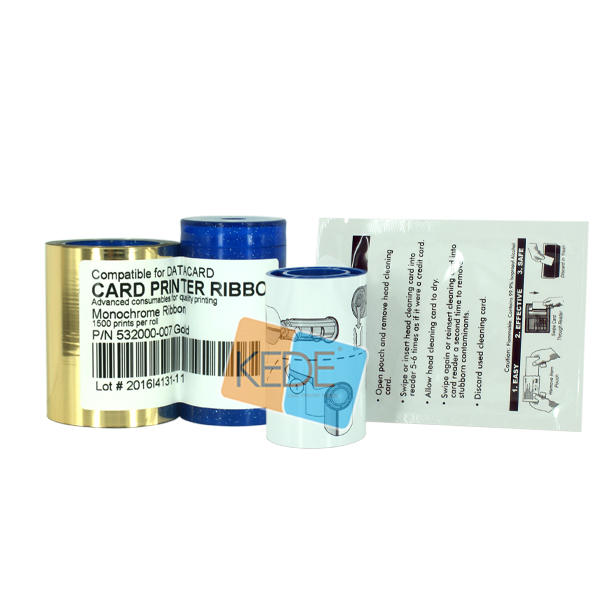 德卡Datacard 532000-007 Gold 金色兼容色带- 1500张/卷